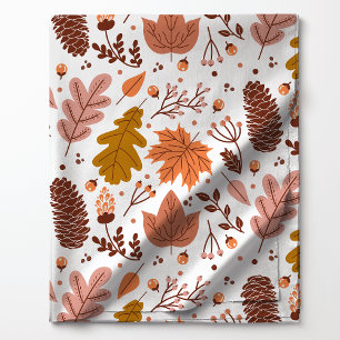 Herbst-Blätter und Beeren Muster Stoff