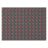 Herbst-Blätter und Eichel-Muster auf Blau Tischdecke (Vorderseite (Horizontal))