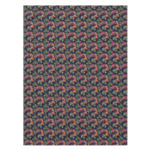 Herbst-Blätter und Eichel-Muster auf Blau Tischdecke (Vorderseite)