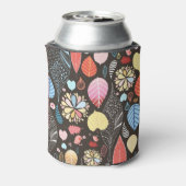 Herbst Blätter und Vögel. Dosenkühler (Kanne Rückseite)