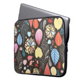 Herbst Blätter und Vögel. Laptopschutzhülle (Vorderseite Links)