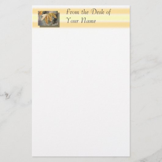 Herbst-Blätter - vom Schreibtisch von… stationärem Briefpapier (Vorderseite)