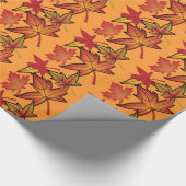 Herbst-Blätter-Wirbeln Geschenkpapier (Ecke)