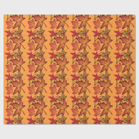 Herbst-Blätter-Wirbeln Geschenkpapier (Flach)