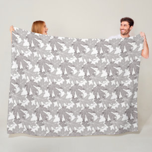 Herbst-Blätter, zerstreutes Taupe-Blätter auf We Fleecedecke