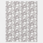 Herbst-Blätter, zerstreutes Taupe-Blätter auf Weiß Fleecedecke (Vorderseite)