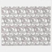 Herbst-Blätter, zerstreutes Taupe-Blätter auf Weiß Fleecedecke (Vorderseite (Horizontal))