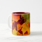 Herbst-Blätter Zweifarbige Tasse (Vorderseite Links)
