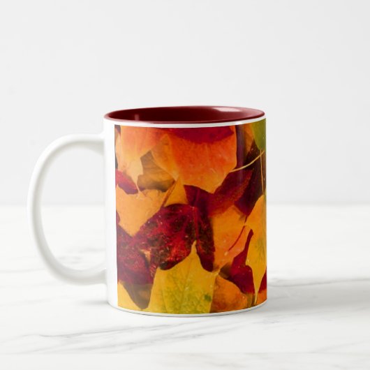 Herbst-Blätter Zweifarbige Tasse (Links)