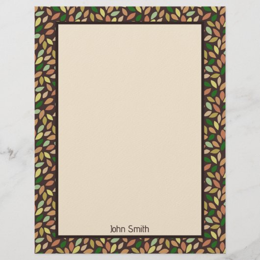 Herbst-Blattform-Schreibwarenpapier Briefbogen (Vorderseite)