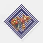 Herbst Blau Gingham Serviette (Ecke)