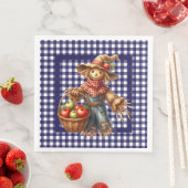 Herbst Blau Gingham Serviette (Beispiel)