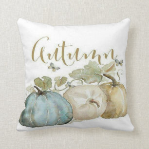 Herbst-Blau-Kürbis-Wurfkissen Kissen