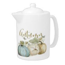 Herbst-Blauer-Kürbis-Medium-Teekanne