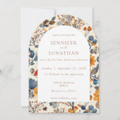 Herbst Blauer Saisonaufenthalt Einladung (Vorderseite)