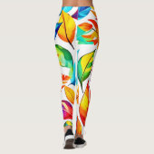 Herbst bleibt Abstrakt Leggings (Rückseite)