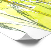 Herbst bleibt Bluebird-Farbe Poster (Ecke)