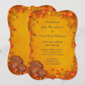 Herbst-Bliss-Hochzeit Einladung (Vorne/Hinten)