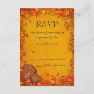 Herbst-Bliss-Hochzeit RSVP Karte