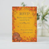 Herbst-Bliss-Hochzeit RSVP Karte (Stehend Vorderseite)