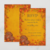Herbst-Bliss-Hochzeit RSVP Karte (Vorne/Hinten)