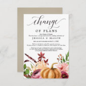 Herbst-Bliss-Hochzeit vertagt Ankündigung (Vorne/Hinten)