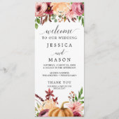 Herbst-Bliss-Hochzeitsprogramm Programm (Vorderseite)