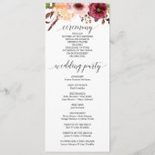 Herbst-Bliss-Hochzeitsprogramm Programm (Rückseite)