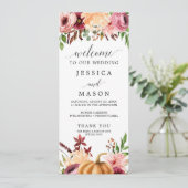 Herbst-Bliss-Hochzeitsprogramm Programm (Stehend Vorderseite)