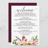 Herbst-Bliss-Hochzeitstag - Begrüßung Programm (Vorne/Hinten)