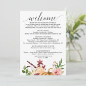 Herbst-Bliss-Hochzeitstag - Begrüßung Programm (Stehend Vorderseite)