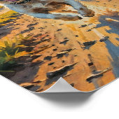 Herbst-Bliss-Hund Poster (Ecke)