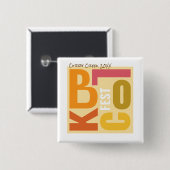 Herbst-Block-Fest-Retro-Typografie-Viertel-Event Button (Vorne & Hinten)