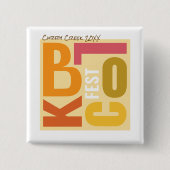 Herbst-Block-Fest-Retro-Typografie-Viertel-Event Button (Vorderseite)