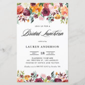 Herbst Blooms Garland Bridal Luncheon Einladung (Vorderseite)