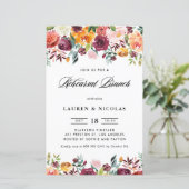 Herbst Blooms Garland Probe Brunch Einladung (Stehend Vorderseite)