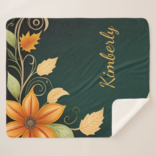 Herbst Blossom Elegance Sherpadecke (Vorderseite (Horizontal))