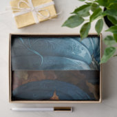 Herbst Blue Pumpkin Fairytale Dekoupage Seidenpapier (Geschenk)