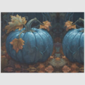Herbst Blue Pumpkin Fairytale Dekoupage Seidenpapier (Vorderseite)