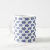 Herbst | Blue Rain Cloud Raindrop Pattern Kaffeetasse (Vorderseite Links)