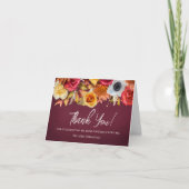 Herbst-Blume 30. Geburtstag geklappt Dankeskarte (Vorderseite)