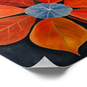 Herbst-Blume-Artwork-Poster Poster (Ecke)