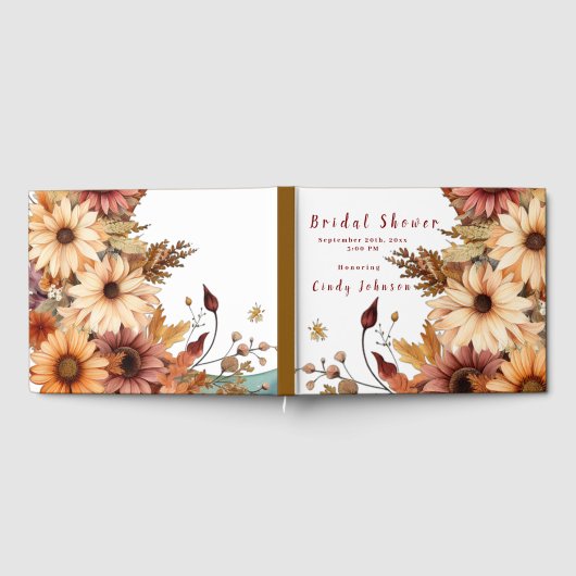 Herbst-Blume Brautparty Gästebuch (Voll)