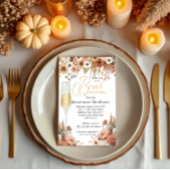 Herbst Blume Brunch und Bubbly Einladung