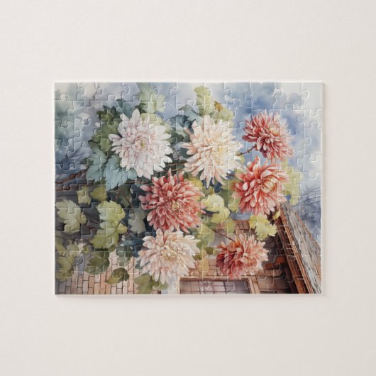 Herbst Blume Chrysanthemums Puzzle 110 Stk. 20,3 x (Horizontal)