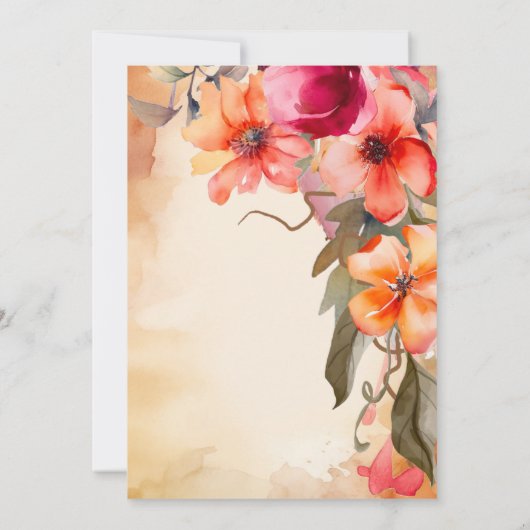 Herbst-Blume - Einladung (Rückseite)