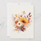 Herbst Blume Elfenbeinruhe Einladung (Rückseite)