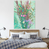 "Herbst-Blume" extra groß Leinwanddruck (Insitu (Schlafzimmer))