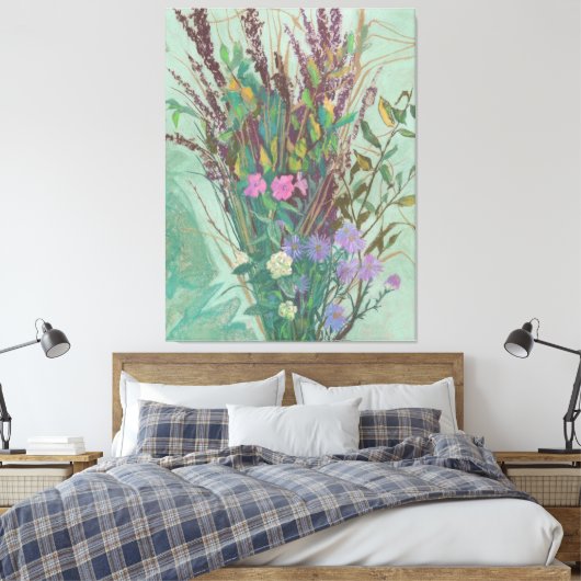 "Herbst-Blume" extra groß Leinwanddruck (Insitu (Schlafzimmer))