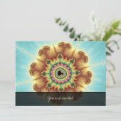 Herbst-Blume - Fraktal Einladung (Stehend Vorderseite)